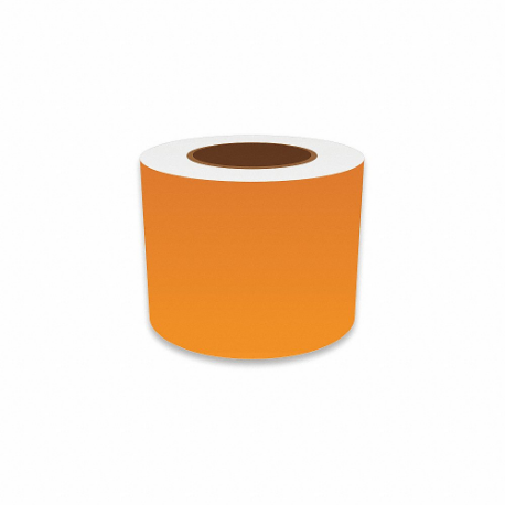 VNM SIGNMAKER VNMON-31028 Continuous Label Roll, 4 Inch X 150 Ft, Vinyl, Orange, Indoor/Outdoor, Adhesive | CU7ZYA 36UT96