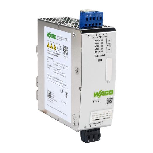 Switchande strömförsörjning, 24 VDC vid 10A/240W, 120/240 VAC nominell ingång, 1-fas, medföljande