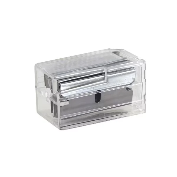 10 Single Edge Razor Blades Inch Dispenser, .009 Inch