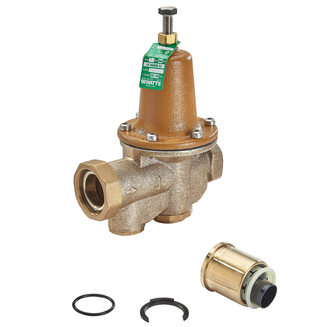 WATTS LF25AUB-QC-Z3 3/4 Water Pressure Reducing Valve, 3/4 Inch Inlet, 20.7 Bar Pressure | BP3RAC 0125293
