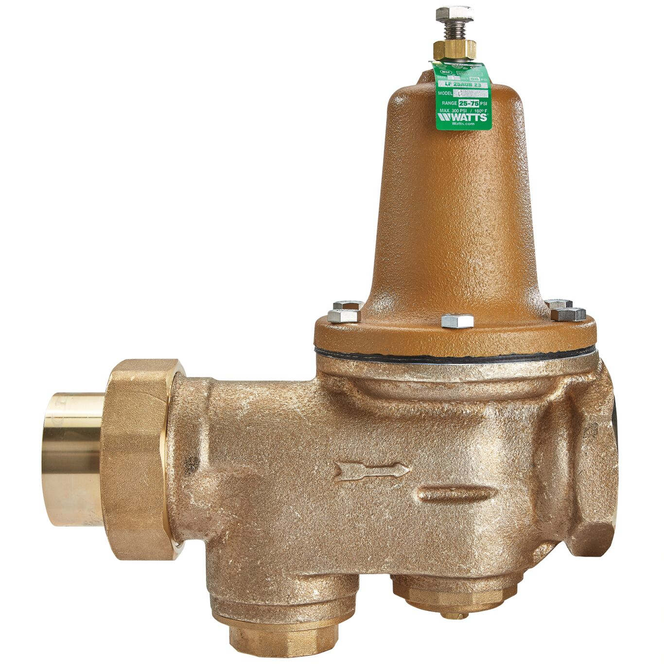 WATTS LF25AUB-S-G-HP-Z3 2 Water Pressure Reducing Valve, 2 Inch Inlet, 75 To 125 Psi Pressure | BP3QNB 0009459
