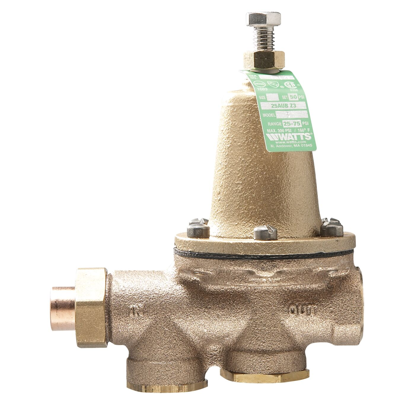 WATTS LF25AUB-S-Z3 1 1/2 Water Pressure Reducing Valve, 1 1/2 Inch Inlet, 20.7 Bar Pressure | BP3QLU 0009430