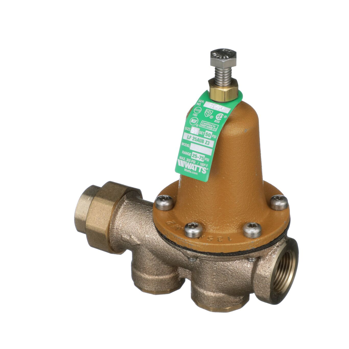 WATTS 3/4 LF 25 AUB-Z3 Water Pressure Reducing Valve 3/4 Inch | AE3JFB 5DMA5