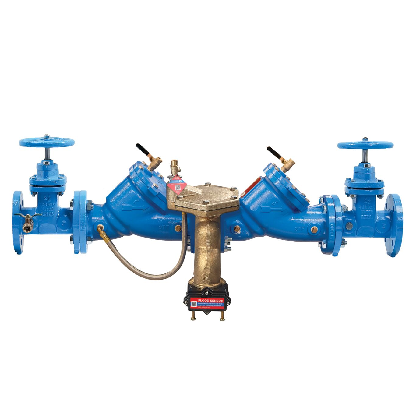 WATTS LF909-DNRS-FS Reduced Pressure Zone Assembly, 2 1/2 Inch Size, Flanged, Cast Iron, 33 Deg. to 110 Deg. F | CN2RLX 2 1/2 LF909-DNRS / 26X120