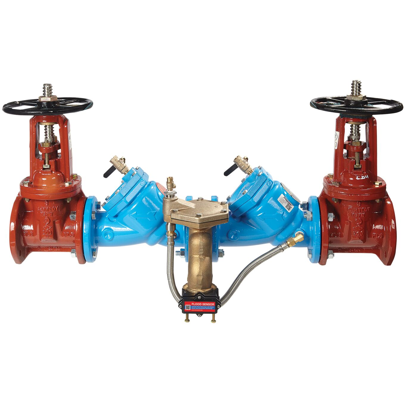 WATTS LF909-DOSY-FS Reduced Pressure Zone Assembly, 2 1/2 Inch Size, Flanged, Cast Iron, 33 Deg. to 110 Deg. F | CN2RLU 2 1/2 DLF909-OSY / 15W053