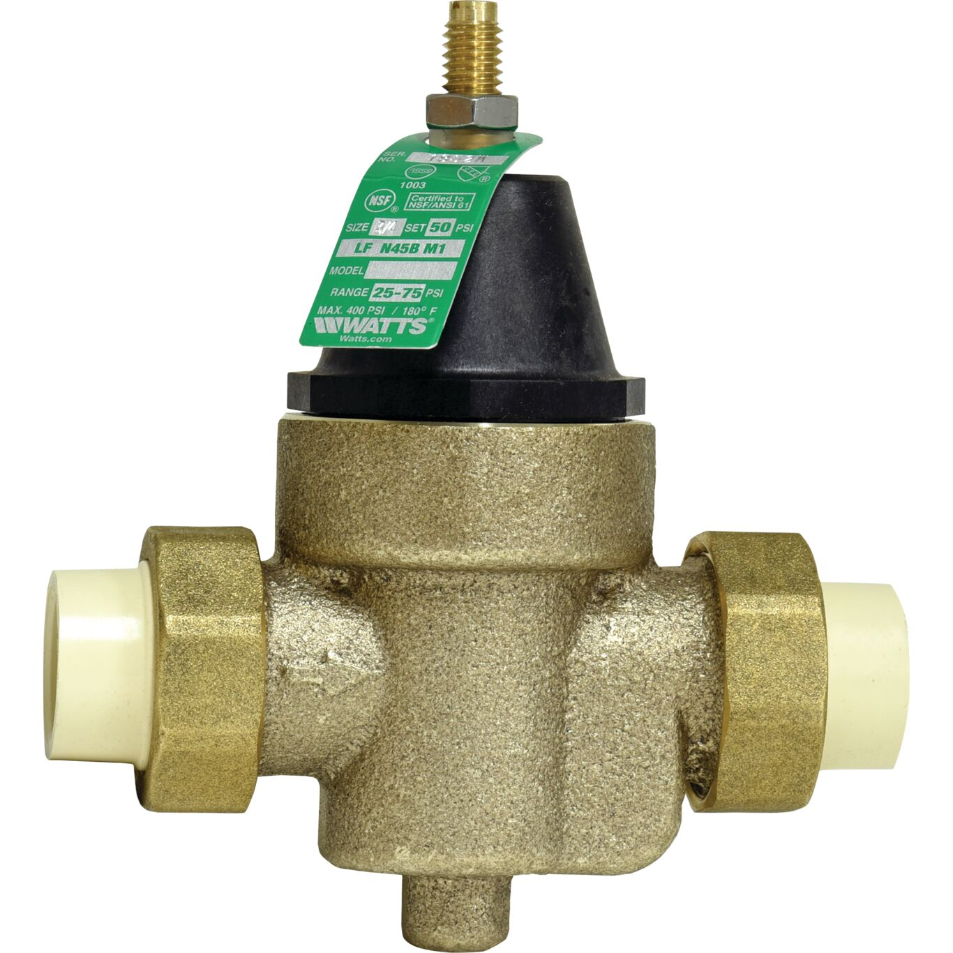 WATTS LFN45BM1-DU-CPVC Water Pressure Valve 3/4 inch 4-1/4 Inch Length | AH6VXM 36JA79