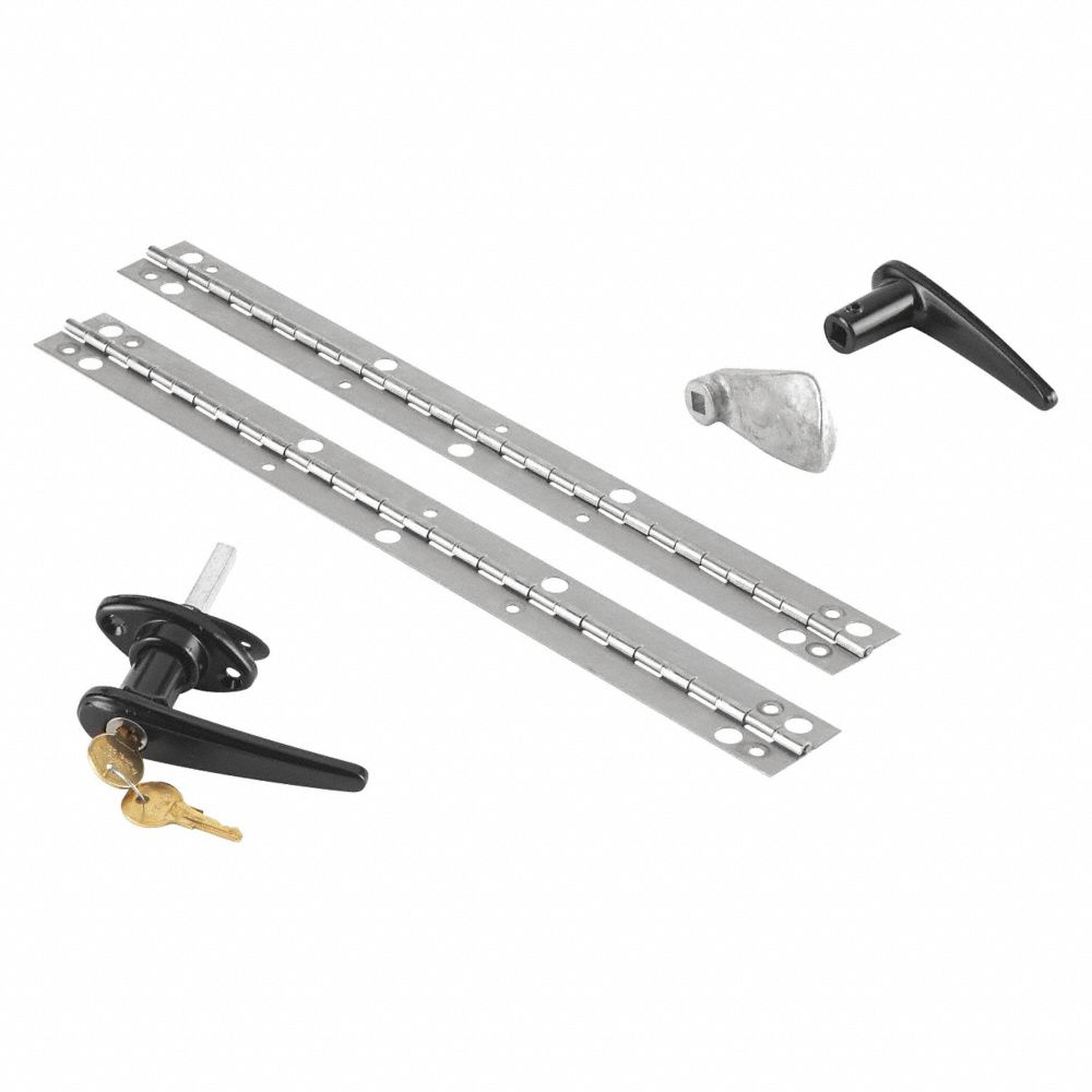 Swing Door Conversion Kit, Steel, 1 1/8 Inch Lg