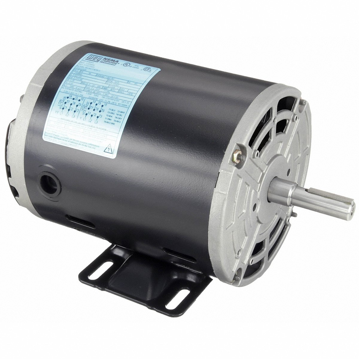 WEG 00136OT3E56-S General Purpose Motor, 1 hp, 3 Phase, 3475 Rpm, 230/460VAC, 56 Frame | BB8APX