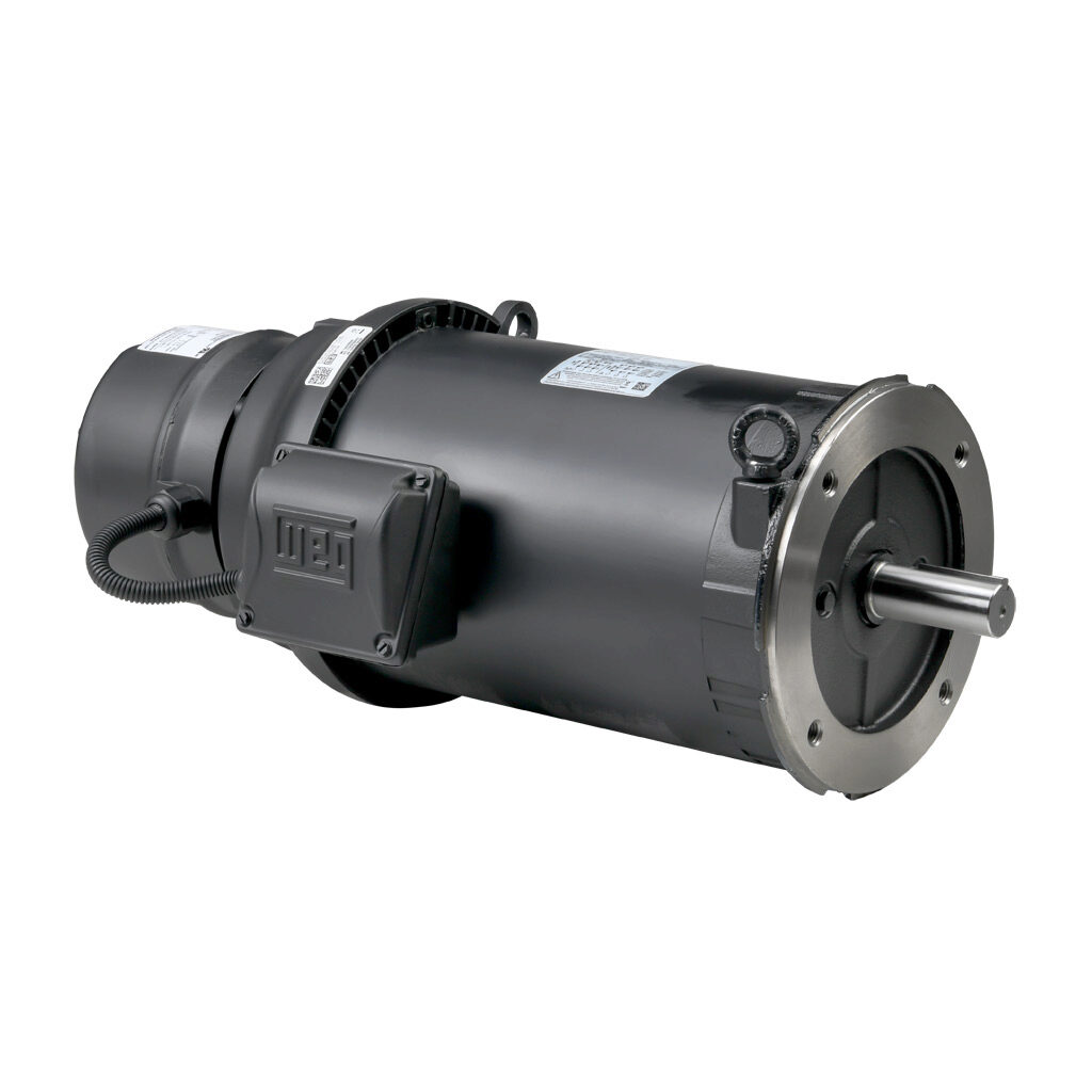 Air Compressor Motor, 5 hp, 230/460 V, 60 Hz, 3 phase, 184TC, 1800 rpm