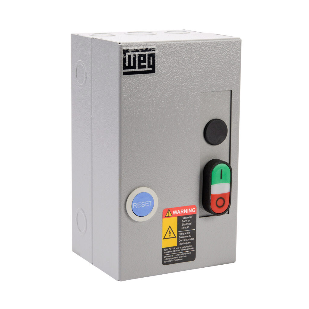 WEG ESW-B32D15A-R34 Manual Motor Starter, Pushbutton, 32A, 3-Pole, 120 VAC Coil Voltage, Thermal Overload | CV6TZR