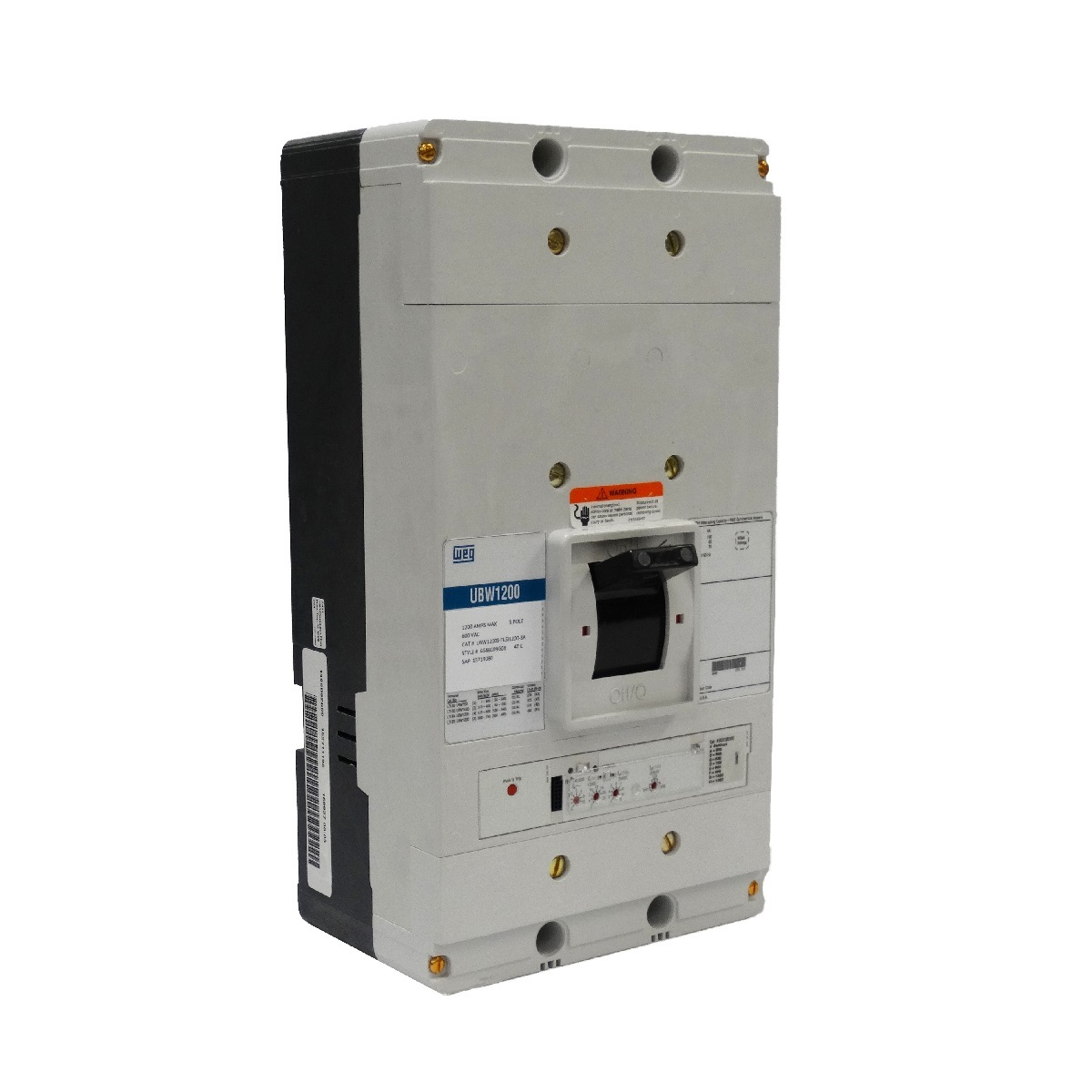 WEG UBW1200H-ELS1200-3A Molded Case Circuit Breaker, 1200A | BF6PQU