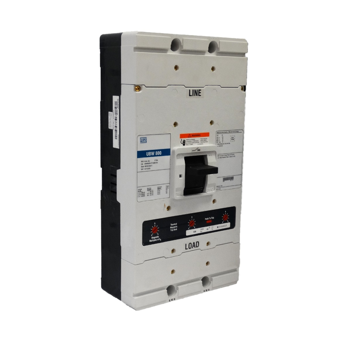 WEG UBW800H-FTU800-3A Molded Case Circuit Breaker, 800A | BF3KET