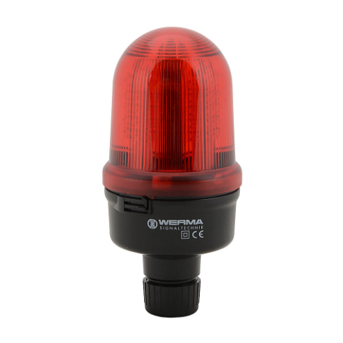 WERMA 82912755 Industrial Signal Beacon, 98mm, Red, Double Flash, Tube Mount, 24 VDC | CV6MQG