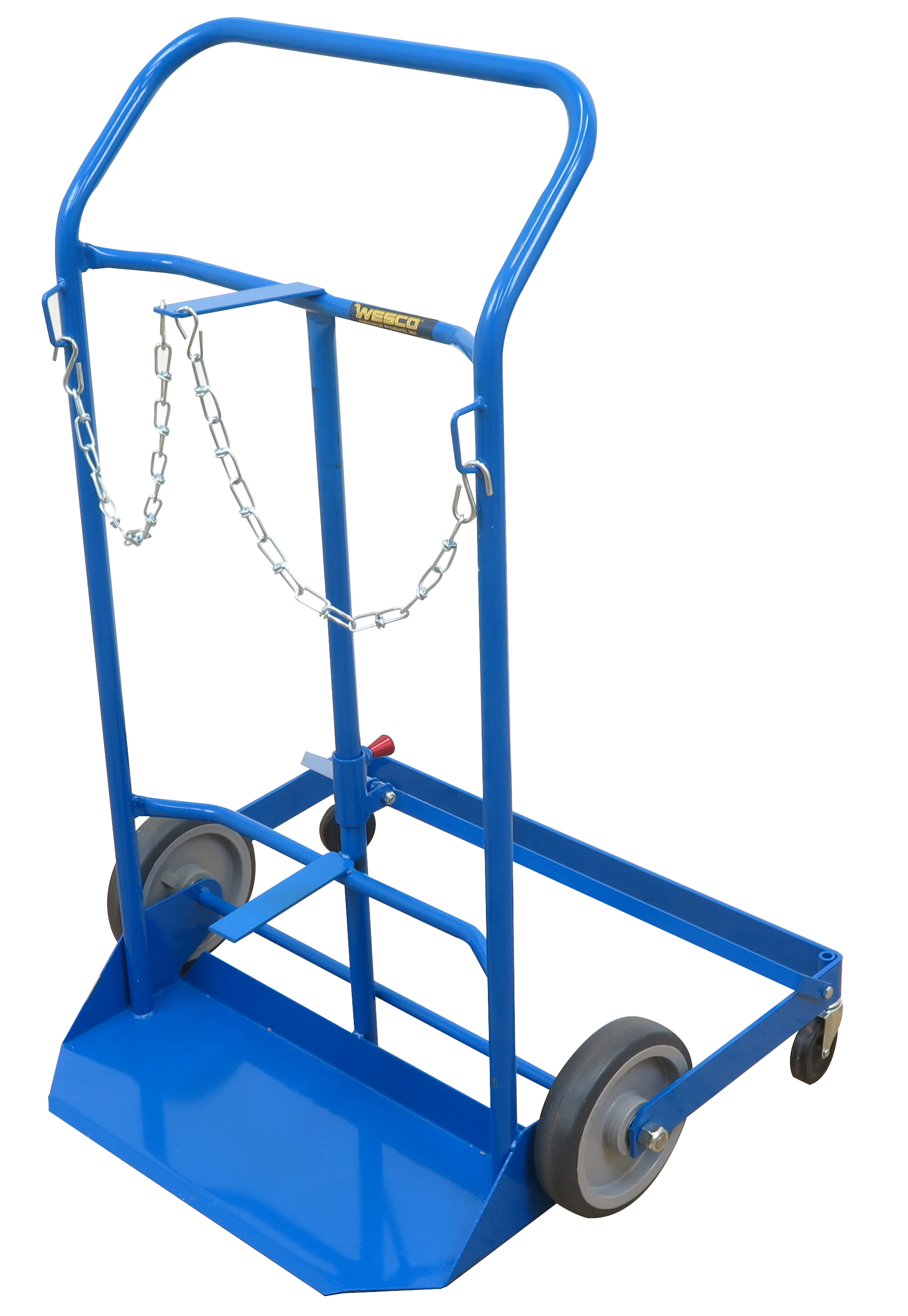 Professional Steel Cylinder 4-wheel Hand Truck, 500 Lbs Capacity