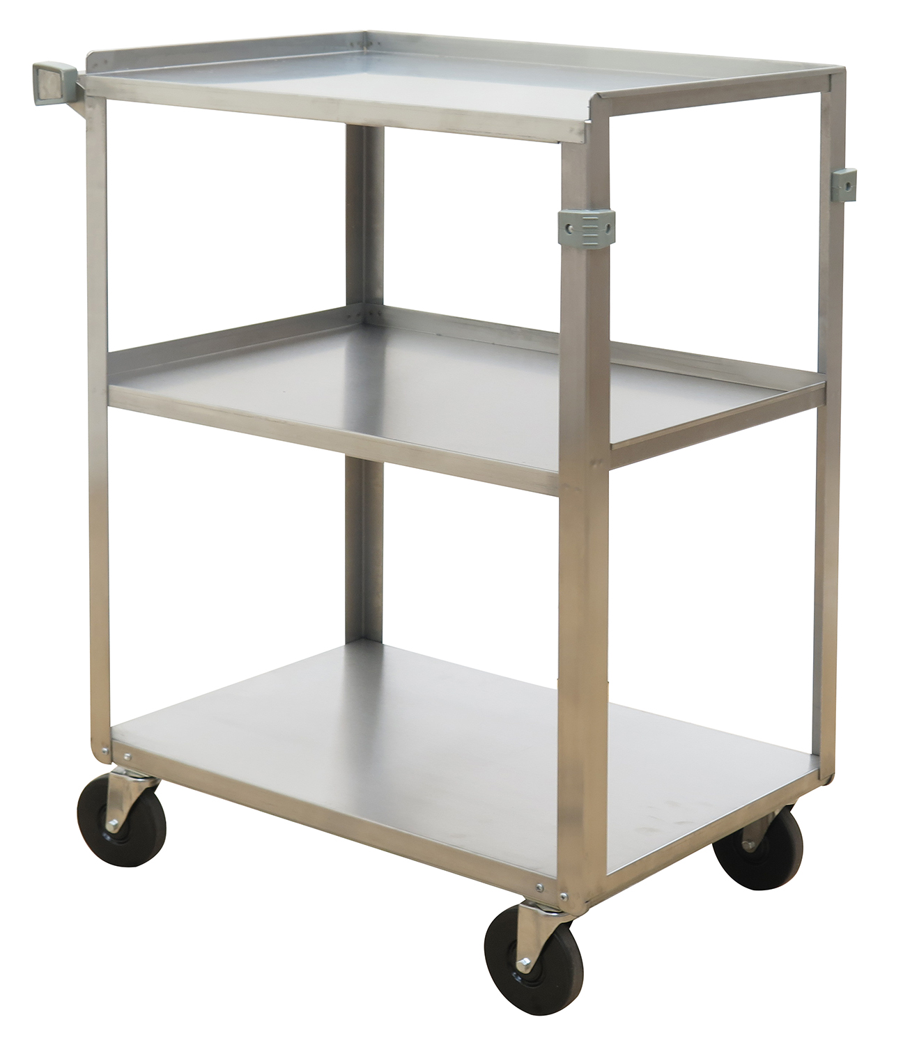 Stainless Steel Service Cart, 3-Shelf, 27 5/8 x 16 3/4 Inch Size