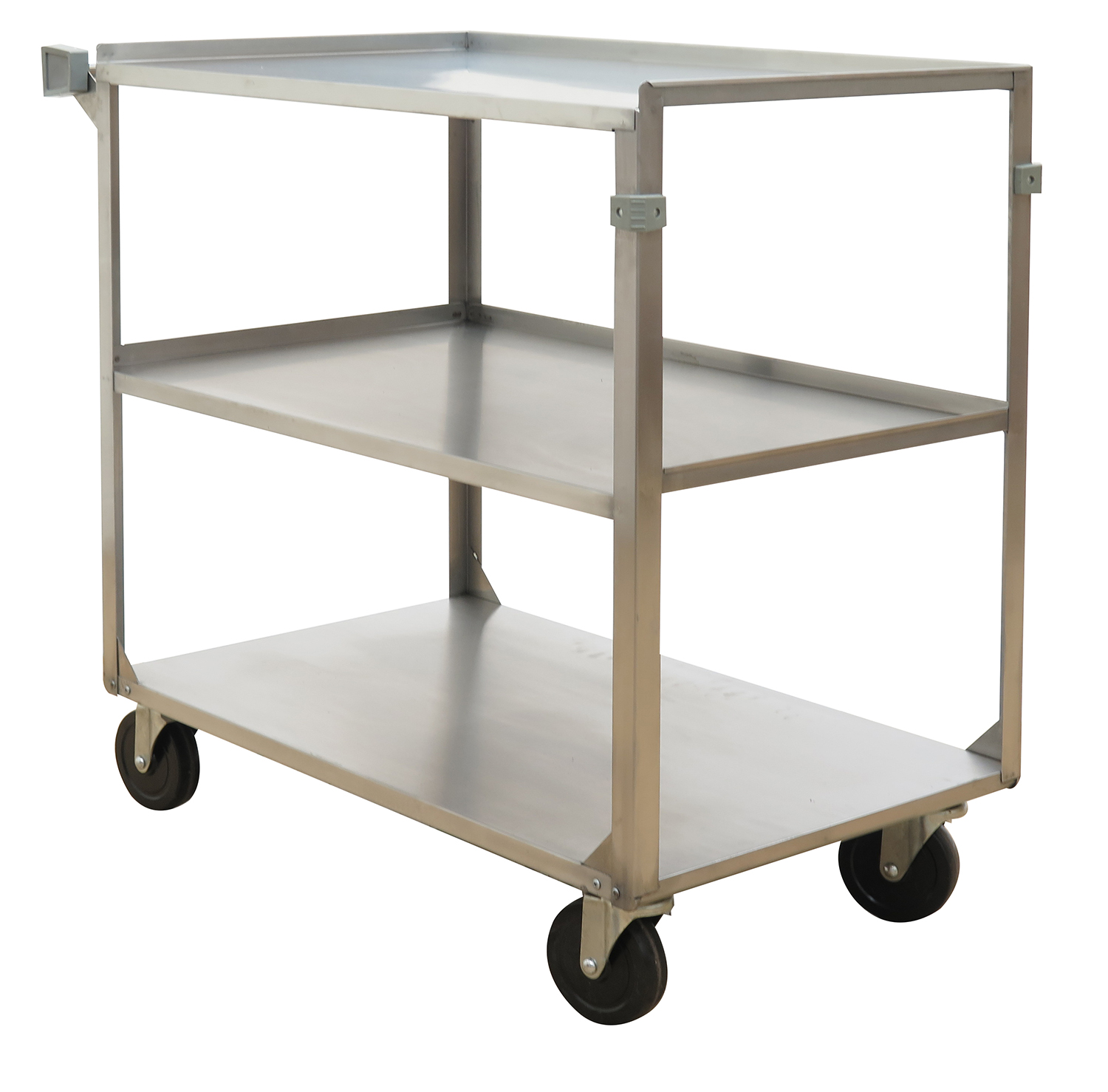 Stainless Steel Service Cart, 3-Shelf, 39 1/4 x 22 3/8 Inch Size