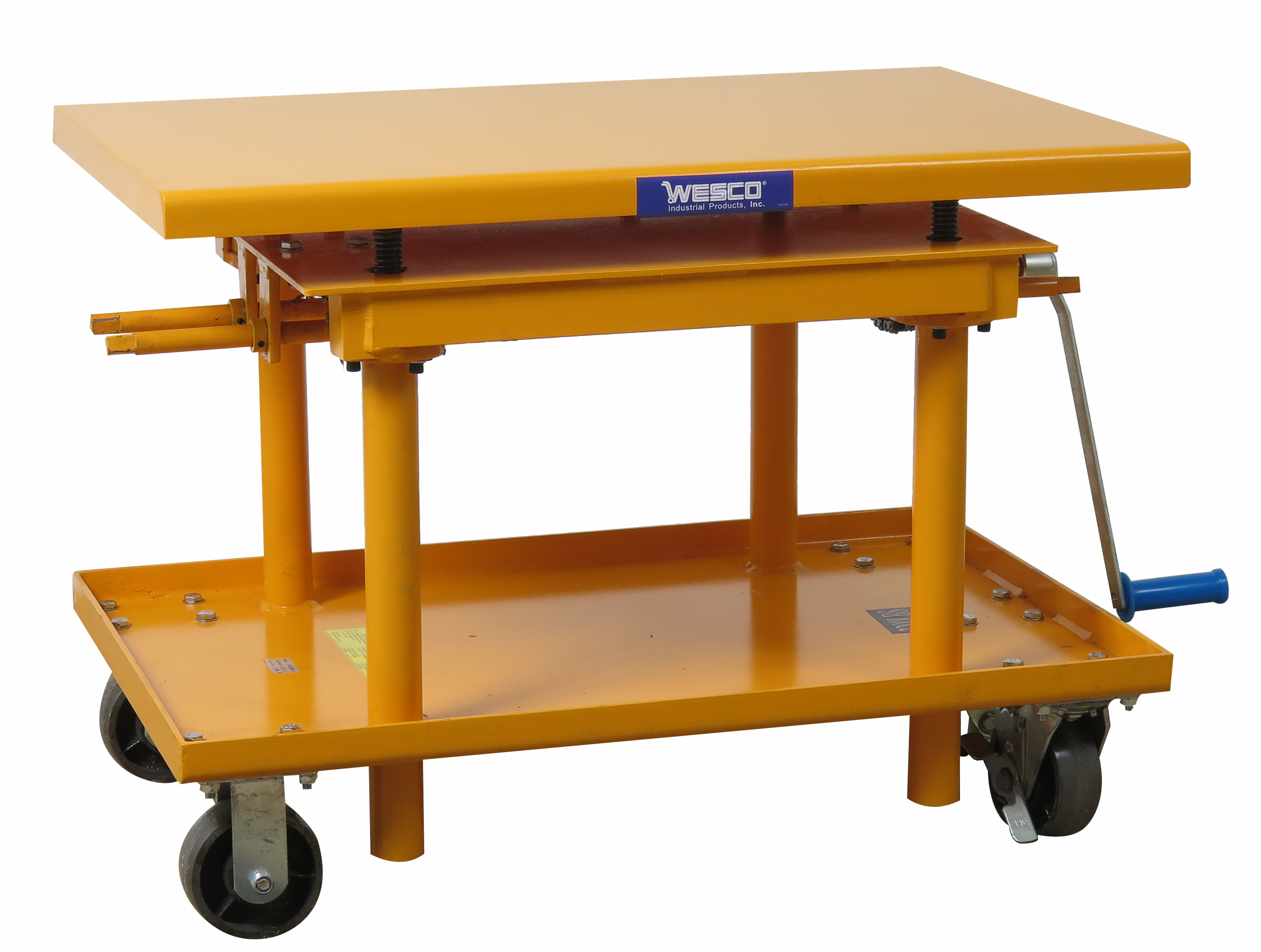 Precision Lift Table, 24 x 36 Inch Platform, Cast Iron Caster