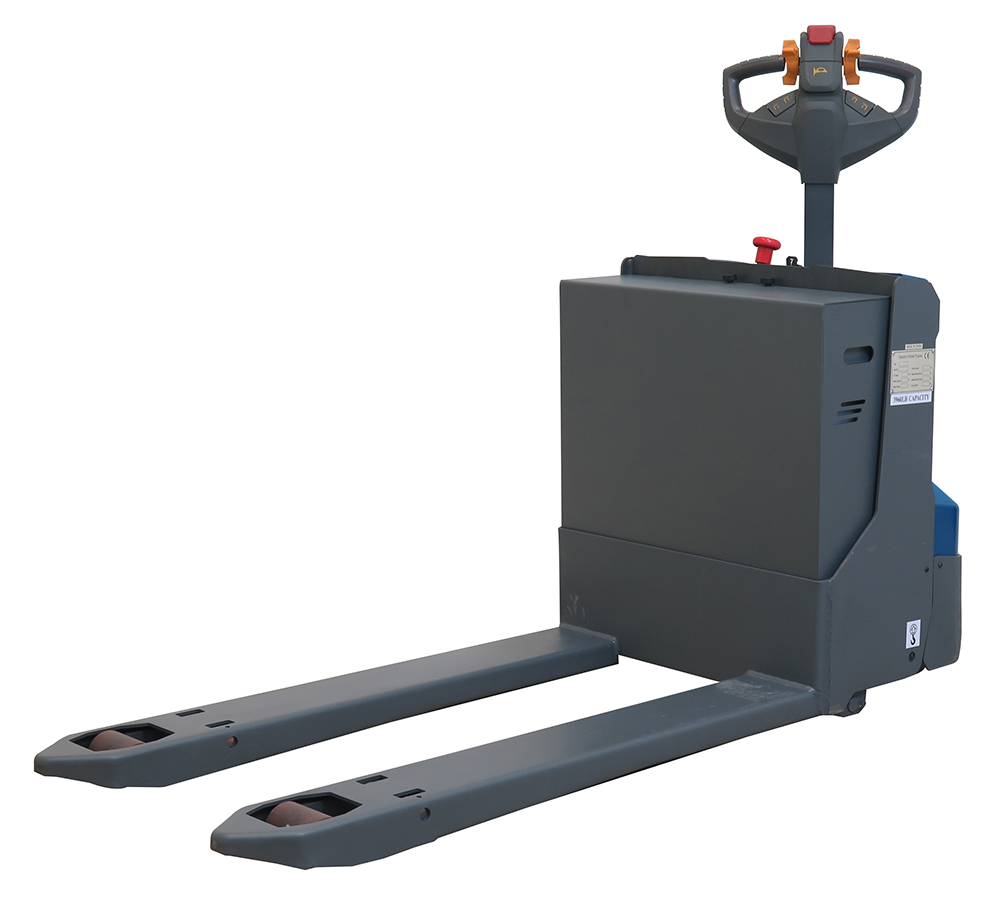 Heavy-Duty Power Pallet Truck with 27 x 45 Inch Forks, 4000 lbs Capacity