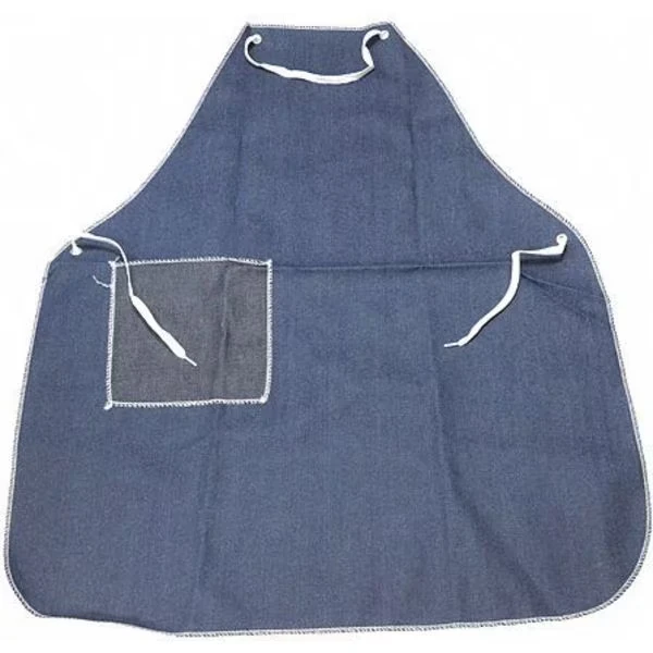Bib Apron, 36inLx36inW, Blue Denim, 12 mil