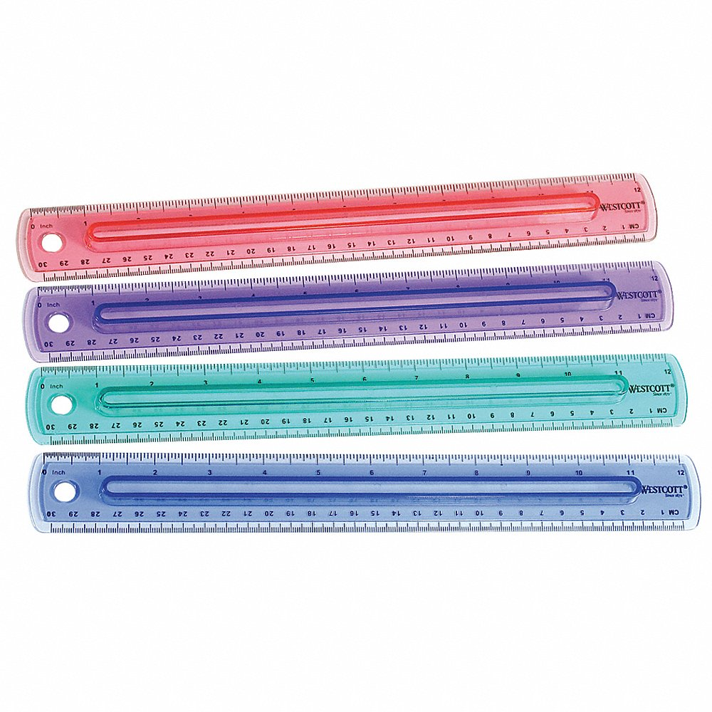 Ruler, Plastic, 12 Inch