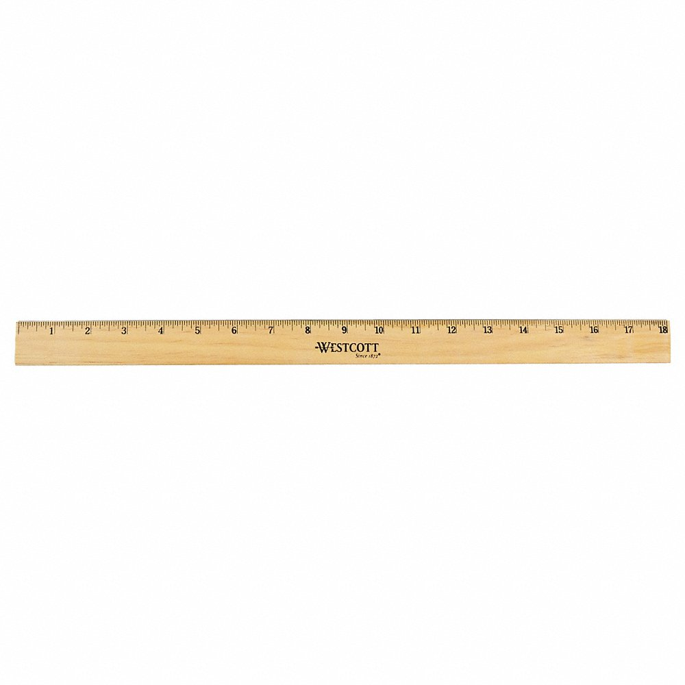 Ruler, Wood, 18 Inch