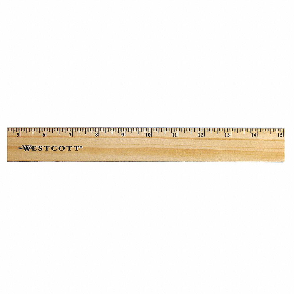Ruler, Wood, 15 Inch