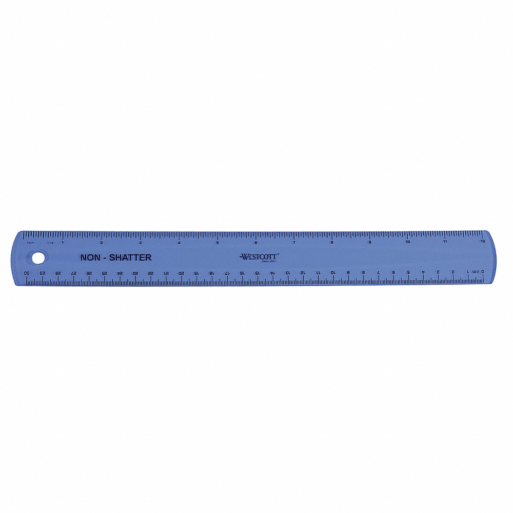 Ruler, Plastic, 12 Inch