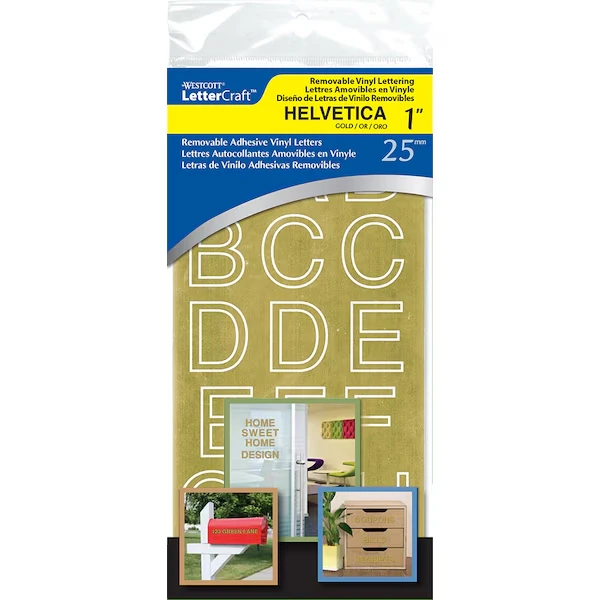 Permanent Vinyl Lettering, Helvetica 1 Inch