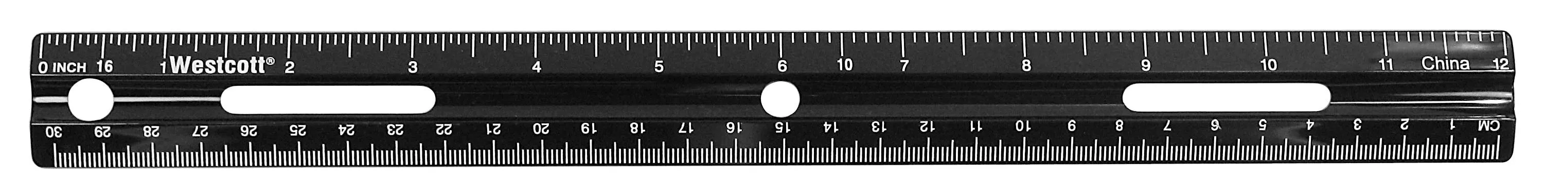 Rulers, 12 Inch Recycled Plastic Ruler, Inches/Metric