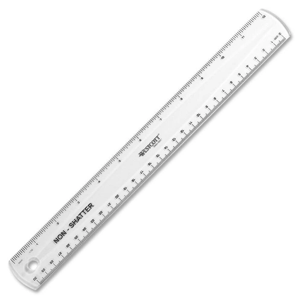 Rulers, 12 Inch Shatterproof Ruler, Translucent