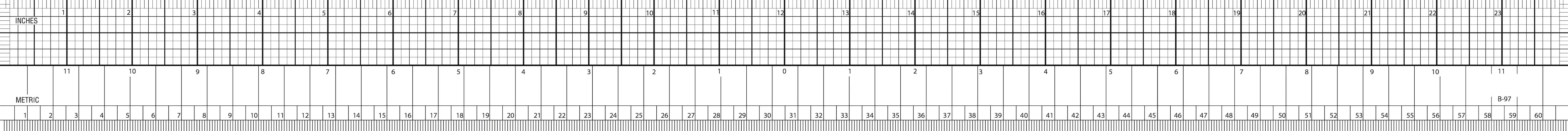 Rulers, 24 Inch/60 cm English / Metric Ruler