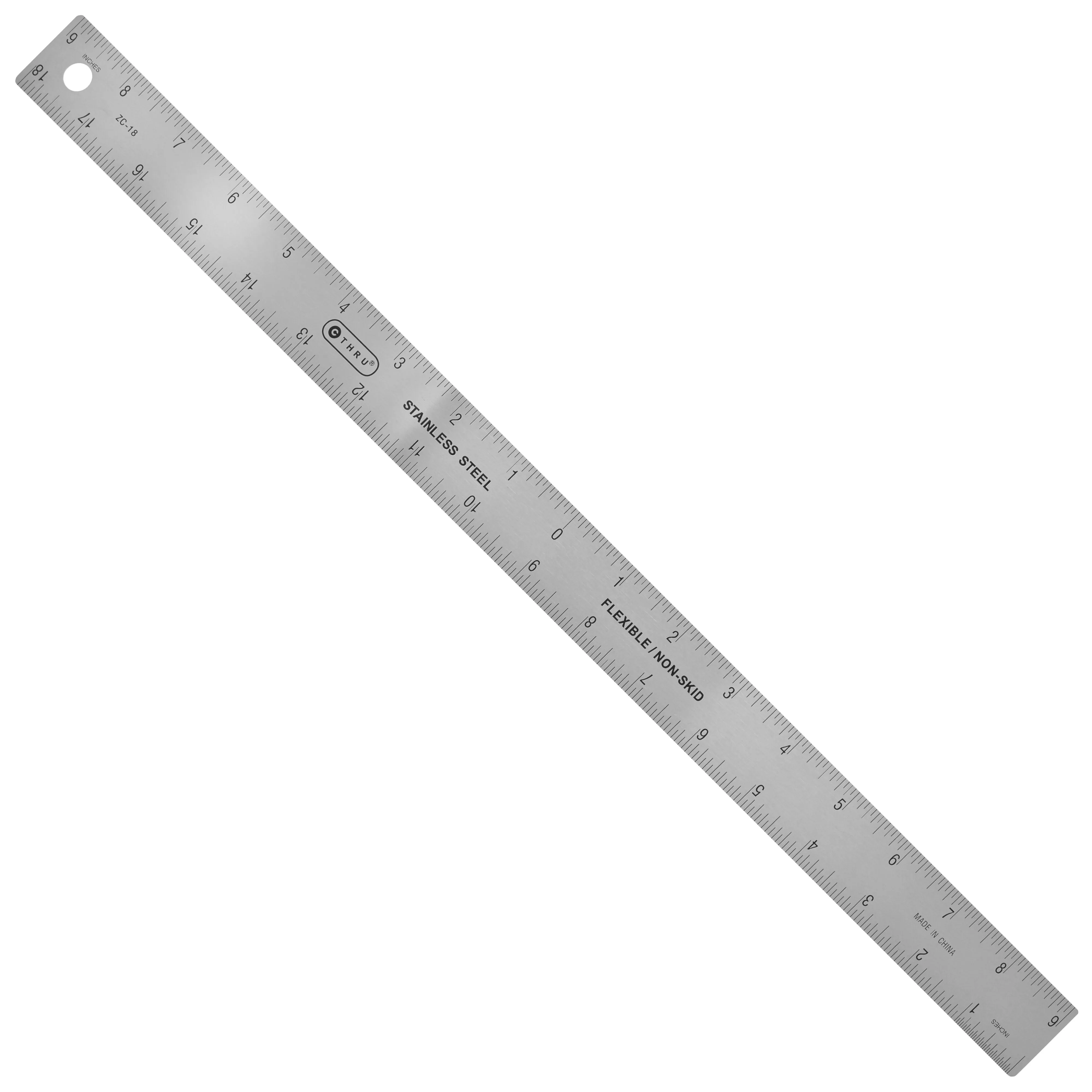 Rulers, 18 Inch Zero Center Stainless Steel Ruler