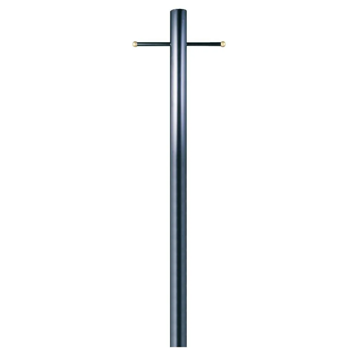 Fixture Accessory Outdoor Post w/ Ladder Rest, Black Steel Brs Cleard Sphrs
