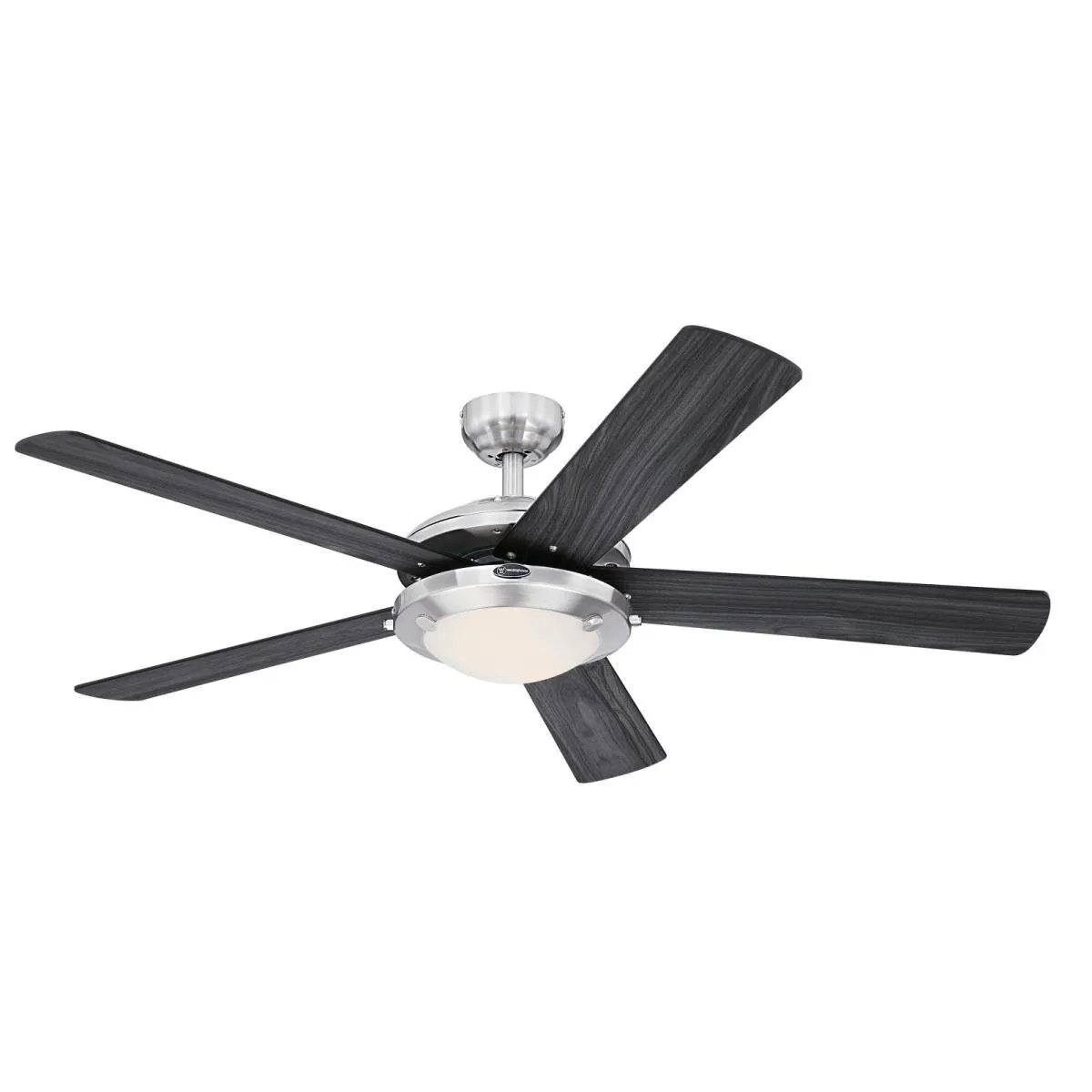 Ceiling Fan Indoor 52In Comet DmLED BrNk Rvrs 5-Bld Char/Wengue Frost Glass