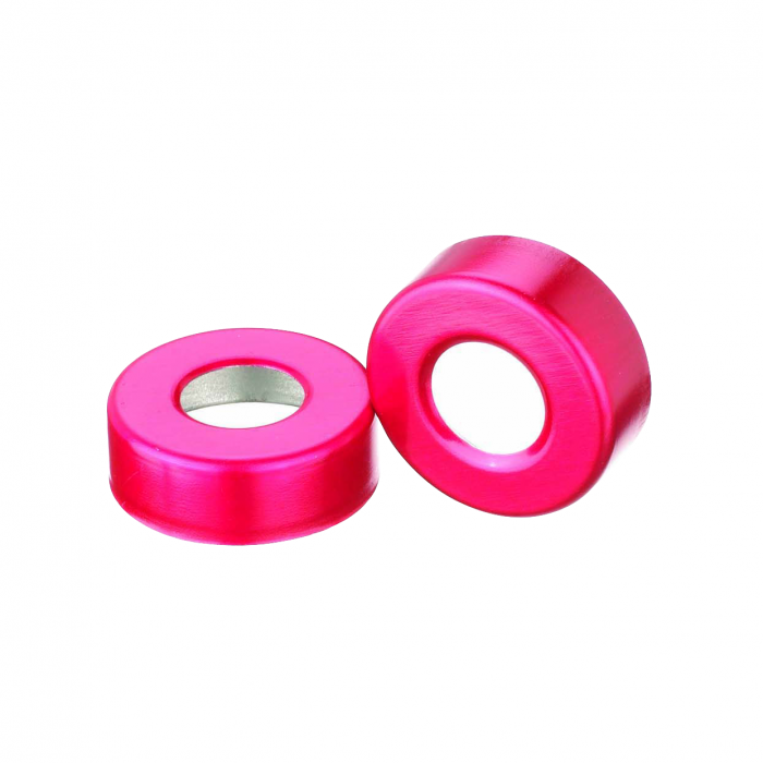 Unlined Aluminum Seal, 20 mm, Red, Open Top