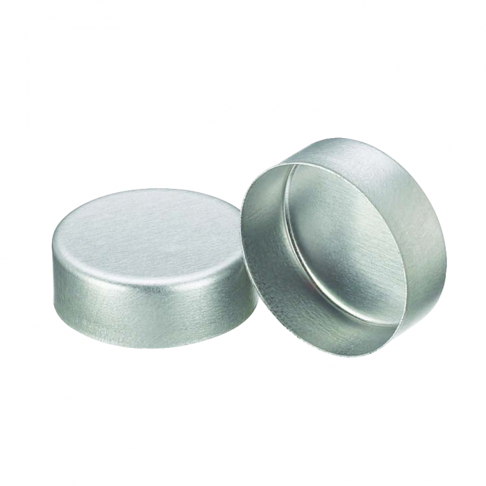 Unlined Aluminum Seal, 20 mm, Natural, Solid Top