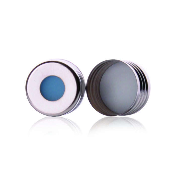 Headspace Screw Thread Closure, White Ptfe / Transparent Blue Silicone Septa