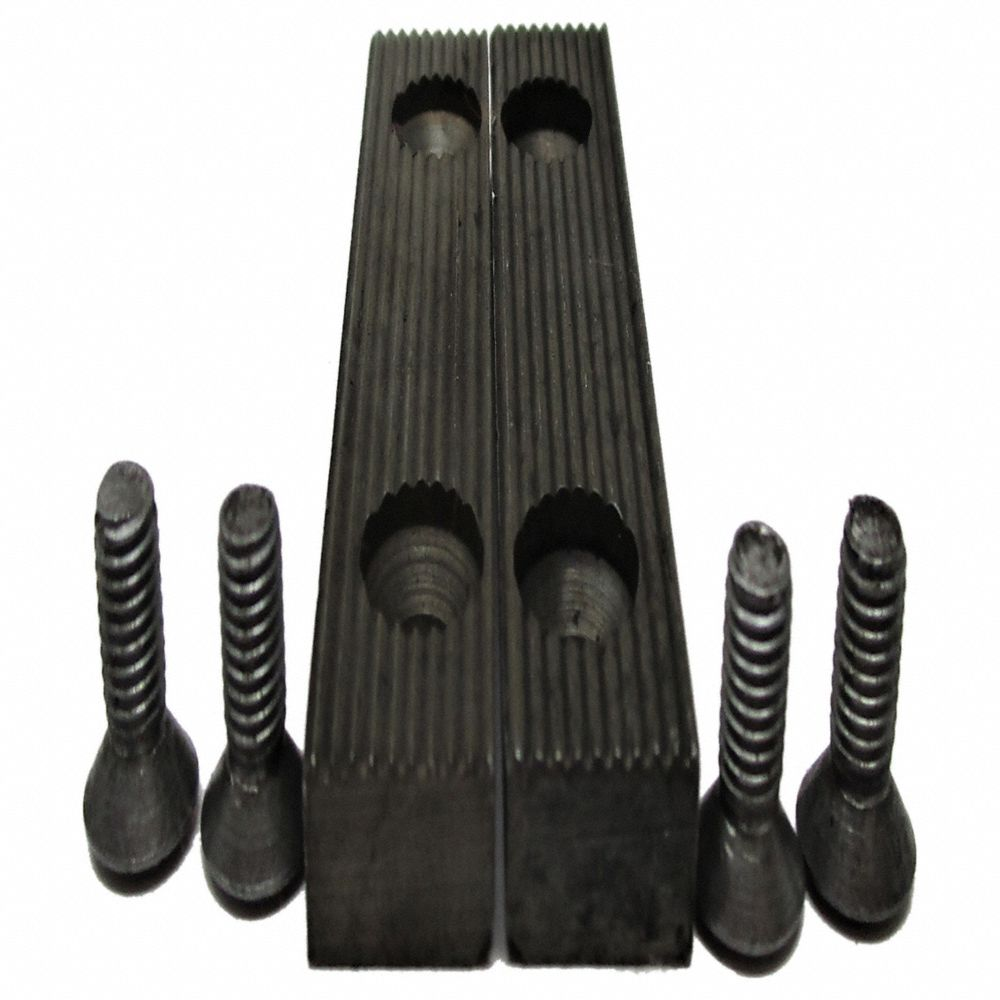 Serrated Jaw Inserts, Steel, For 2 1/2 Inch Vise Jaw Wd, CBV-65/SBV-65