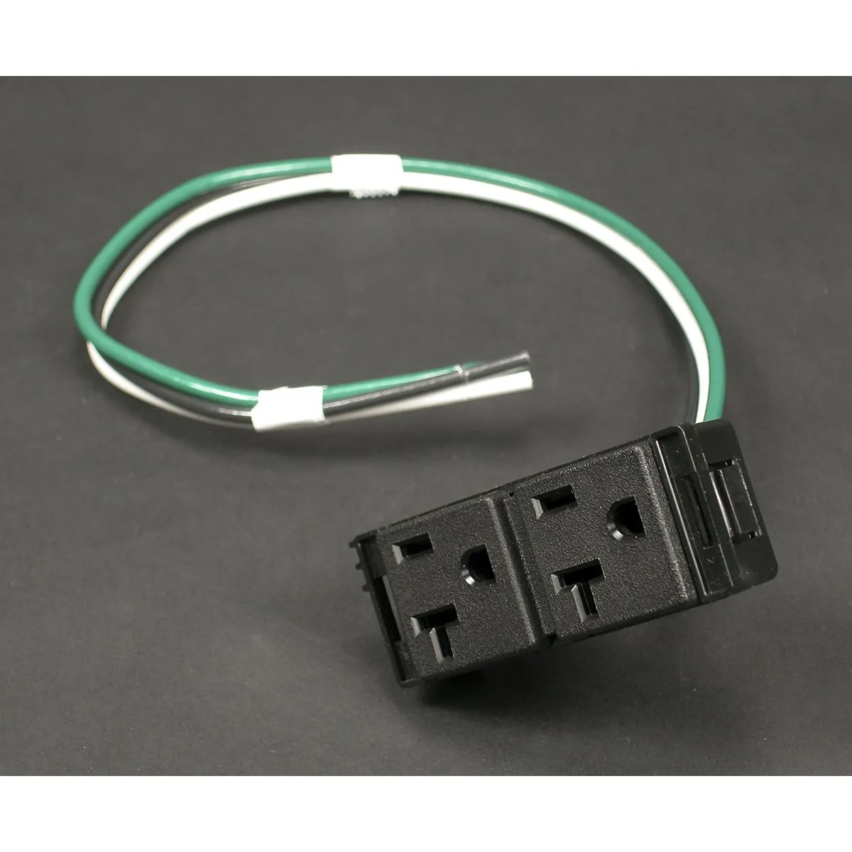 Duplex Receptacle, Black, PVC