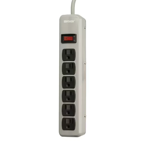 Power Strip 6Out Gry