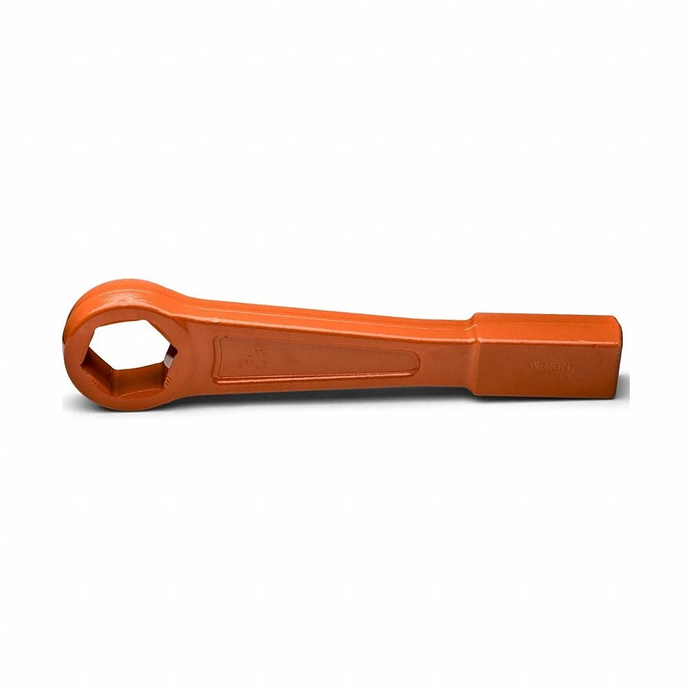 Striking Wrench, Steel, Orange, 1 1/4 Inch Head Size, 11 Inch Lg, 0 Deg Head Offset Angle