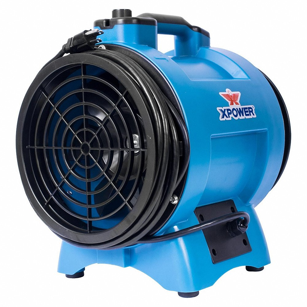 1/2 HP, 2600 CFM, 6A, Variable Speed, 12 Inch. Industrial Confined Space Ventilator Fan
