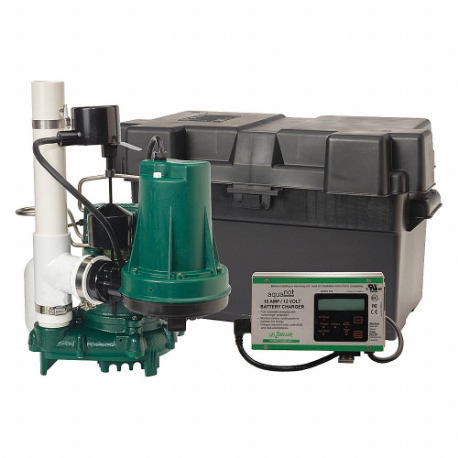 Sump/Battery Back-Up System, 3/10 Primary/1/3 Secondary HP, Cast Iron Primary