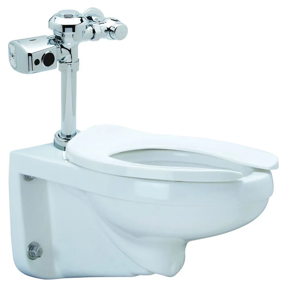 Sensor Wall Hung Toilet System, 1.28 GPF Battery Powered Flush Valve