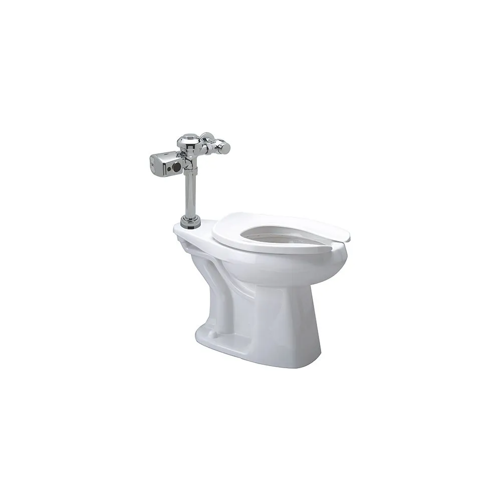 Sensor Floor Mounted ADA Height Toilet System, 1.28 GPF Battery Powered Flush Valve